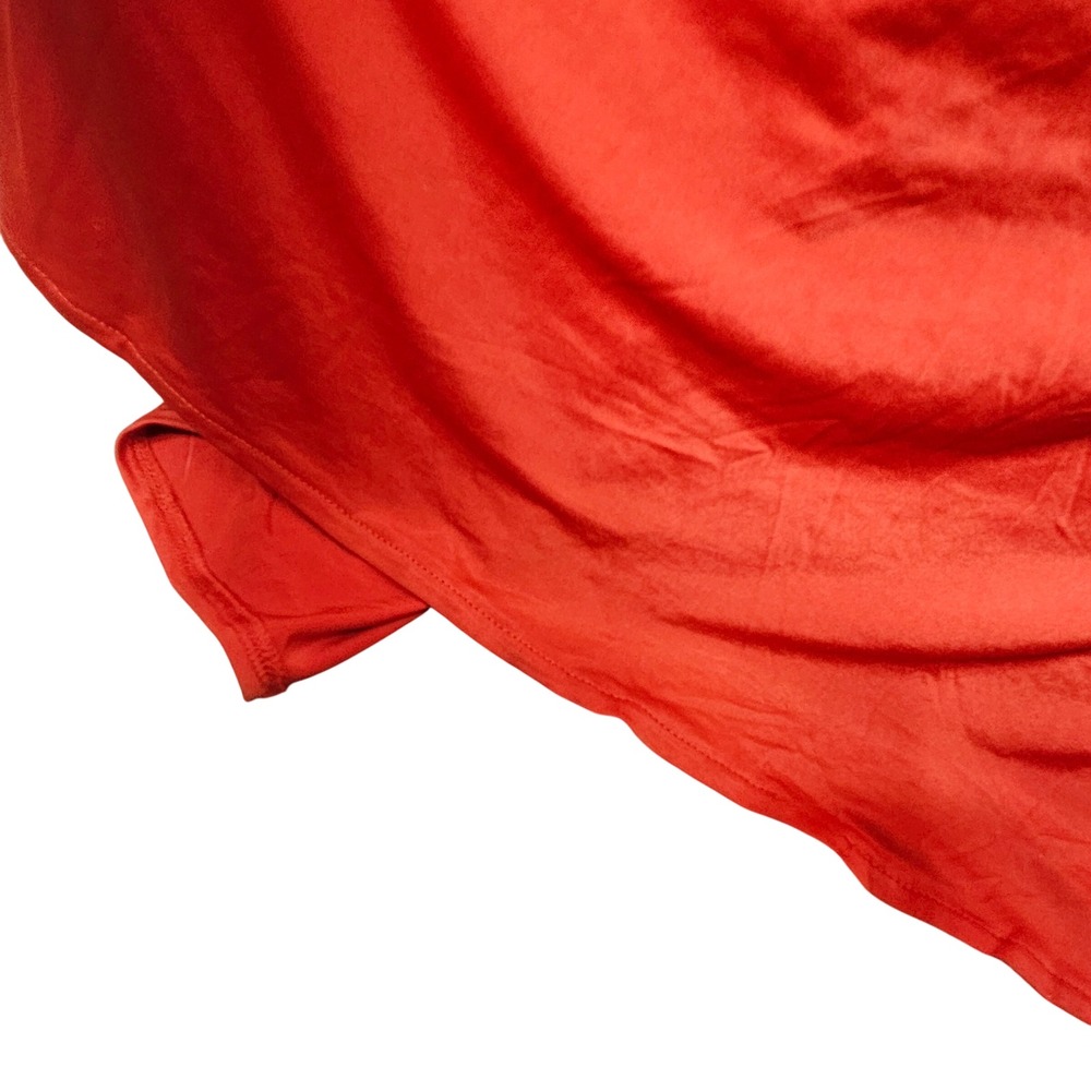 Armani Exchange Women's XL Red Braided Halter Maxi Dress Tie Waist Gown - Picture 8 of 9